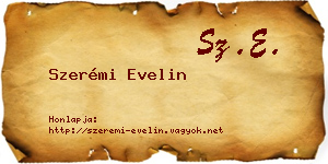 Szerémi Evelin névjegykártya